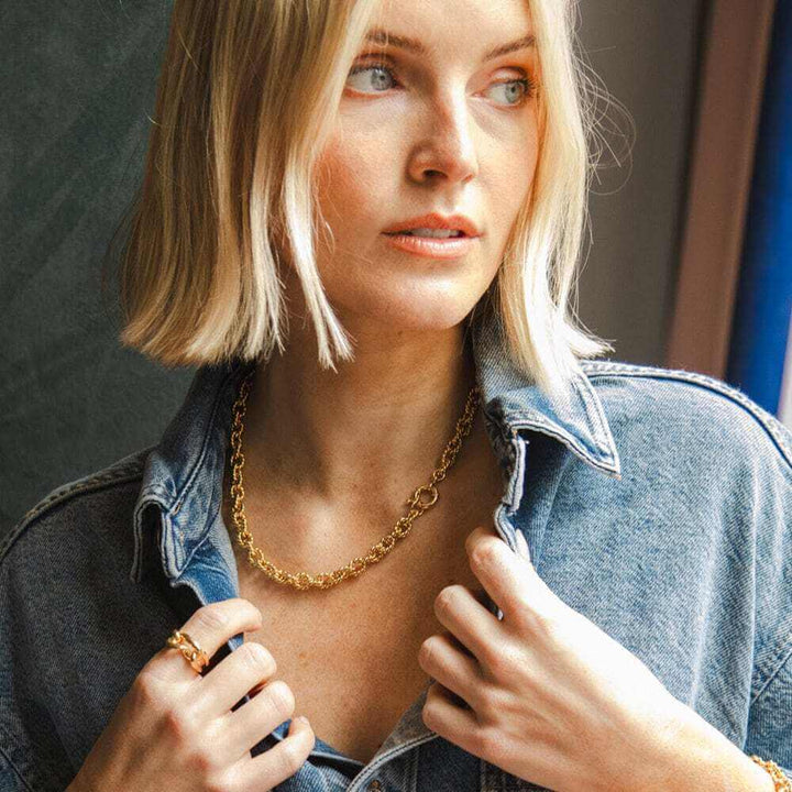 Daisy London Gold Polly Sayer Vintage Rope Chain Layering Set - MococoDaisy LondonGSET164_GPJewellery Sets