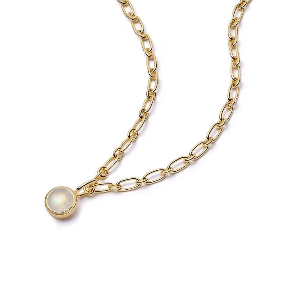 Daisy London Gold Rainbow Moonstone Chunky Healing Stone - MococoDaisy LondonHN5011_GPNecklaces