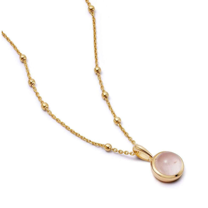 Daisy London Gold Rose Quartz Healing Stone Necklace - MococoDaisy LondonHN2005_GPNecklaces