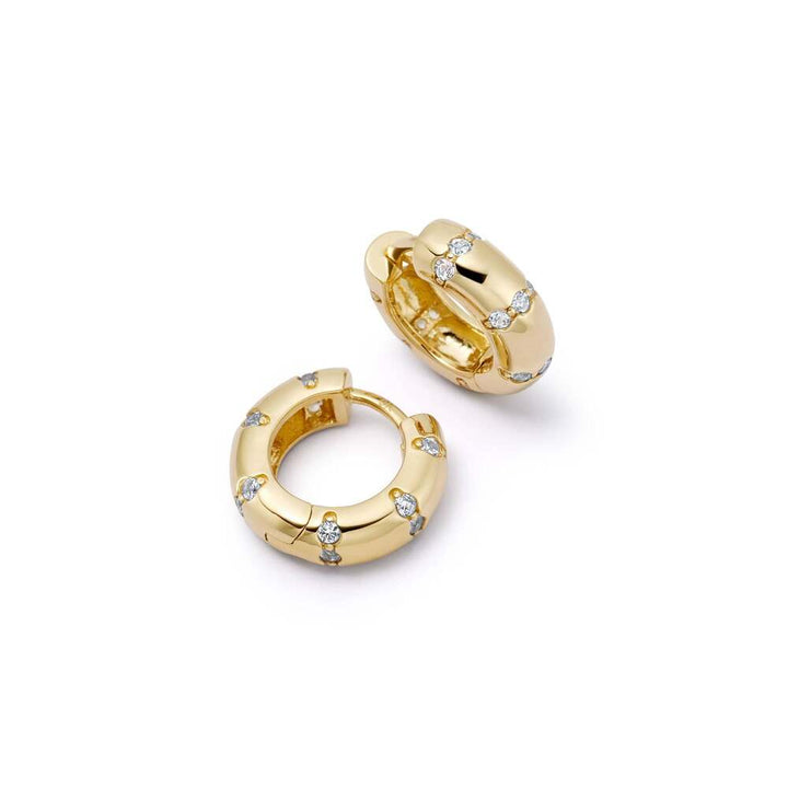 Daisy London Gold Sapphire Hoop Earrings