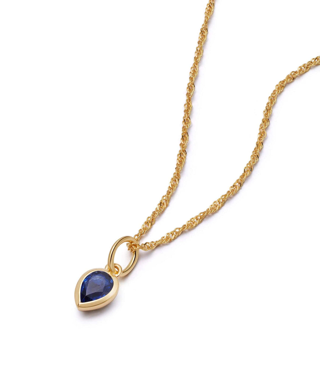 Daisy London Gold Sapphire September Birthstone Charm Necklace - MococoDaisy LondonBS21_GPNecklaces