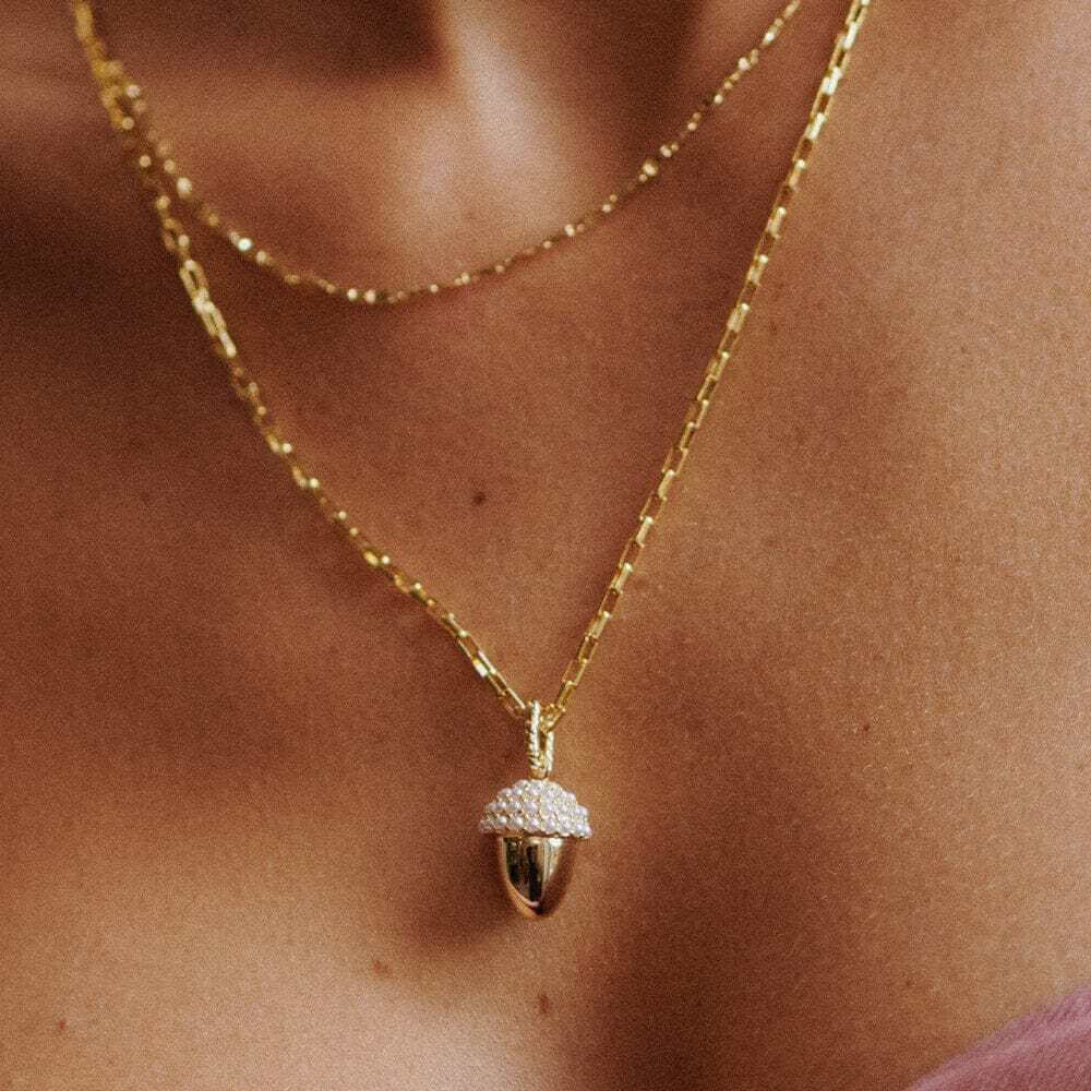 Daisy London Gold Shrimps Acorn Charm Necklace - MococoDaisy LondonSHN005_GPNecklaces