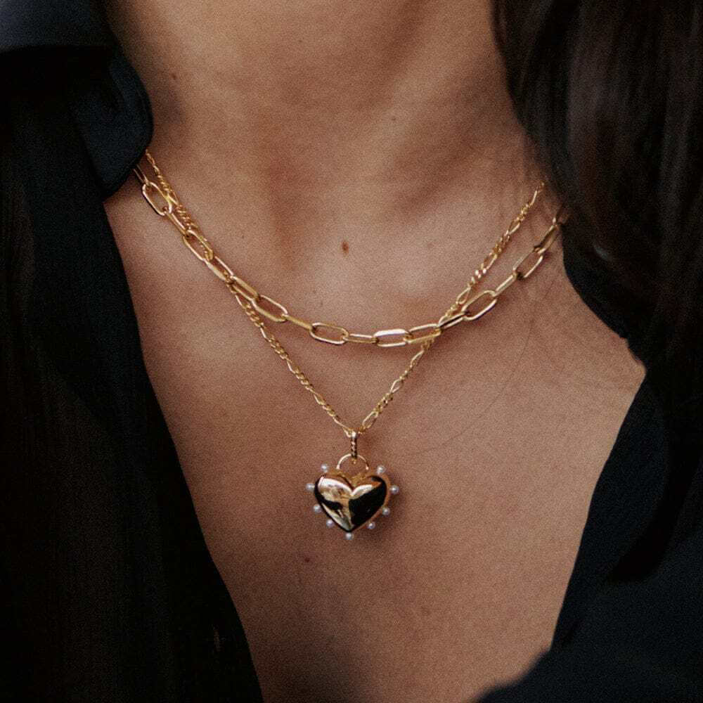 Daisy London Gold Shrimps Chubby Heart Necklace - MococoDaisy LondonSHN013_GPNecklaces