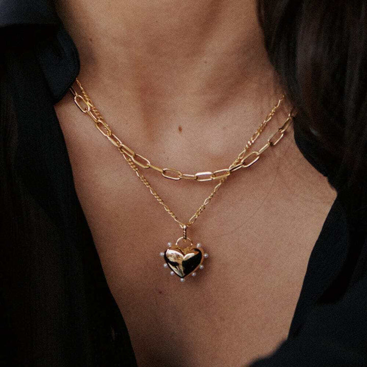 Daisy London Gold Shrimps Chubby Heart Necklace - MococoDaisy LondonSHN013_GPNecklaces