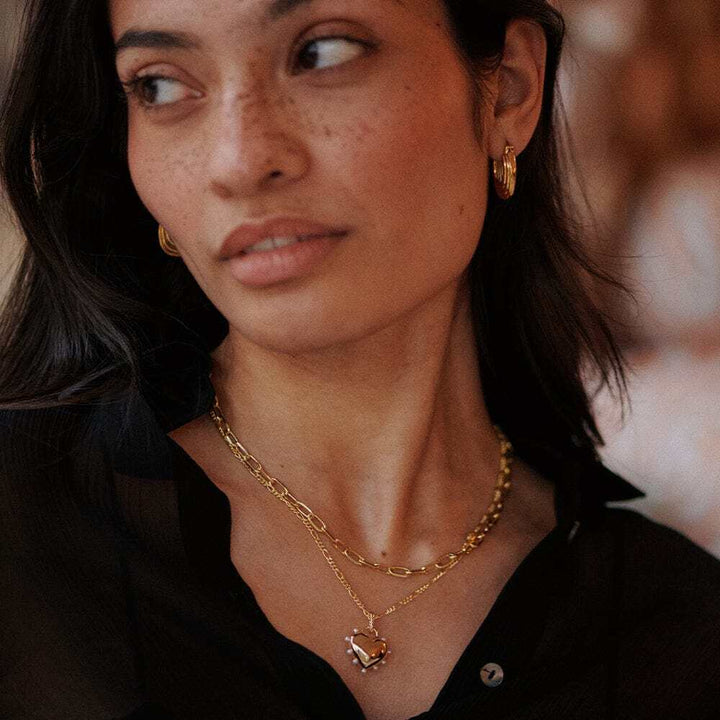 Daisy London Gold Shrimps Chubby Heart Necklace - MococoDaisy LondonSHN013_GPNecklaces