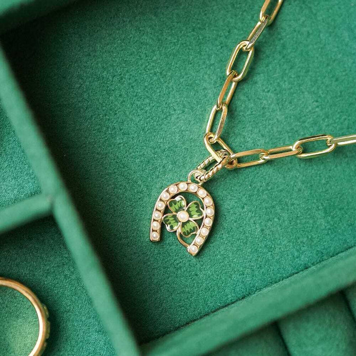 Daisy London Gold Shrimps Clover Charm Chunky Necklace - MococoDaisy LondonSHN014_GPNecklaces