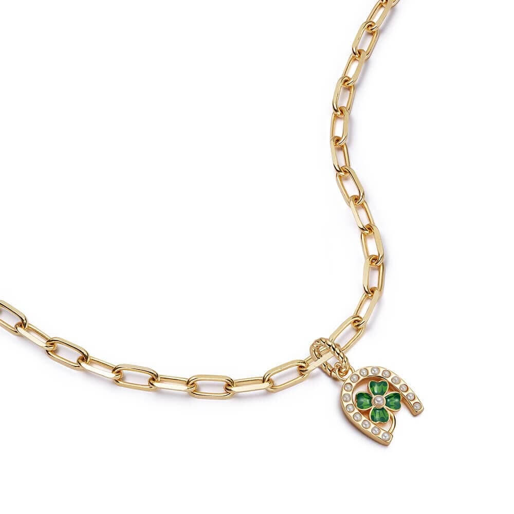 Daisy London Gold Shrimps Clover Charm Chunky Necklace - MococoDaisy LondonSHN014_GPNecklaces