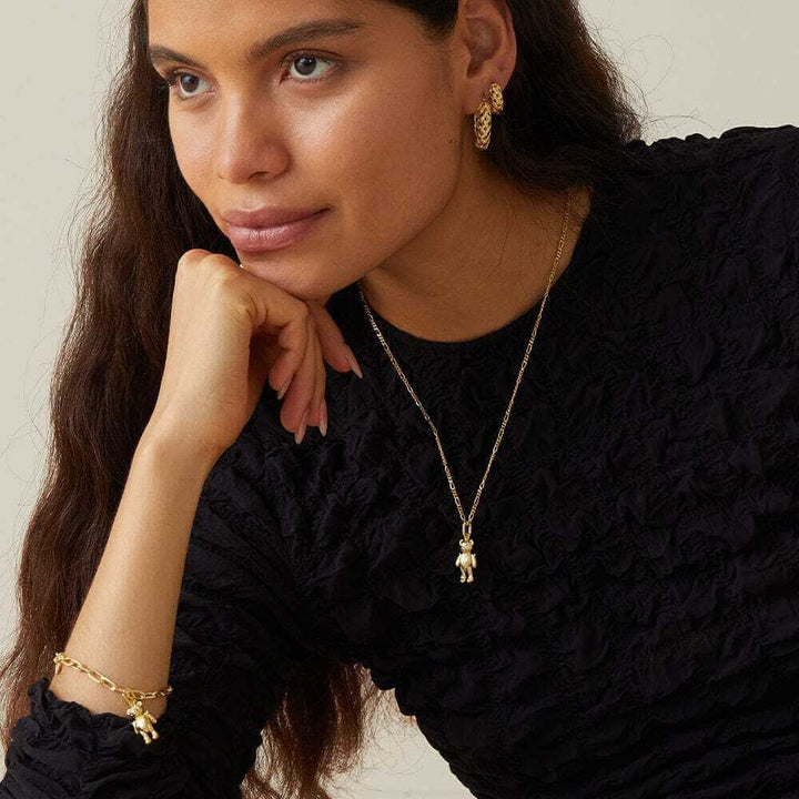 Daisy London Gold Shrimps Teddy Bear Necklace - MococoDaisy LondonSHN011_GPNecklaces