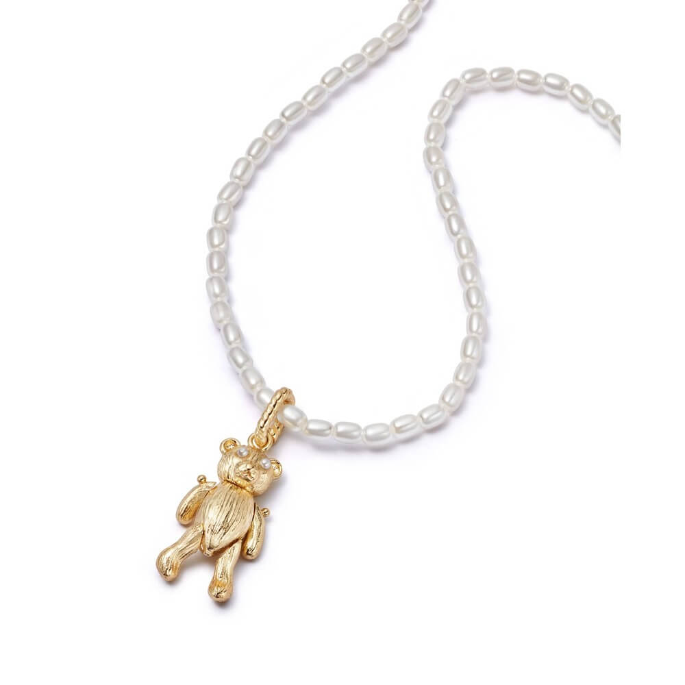 Daisy London Gold Shrimps Teddy Bear Pearl Necklace - MococoDaisy LondonSHN010_GPNecklaces
