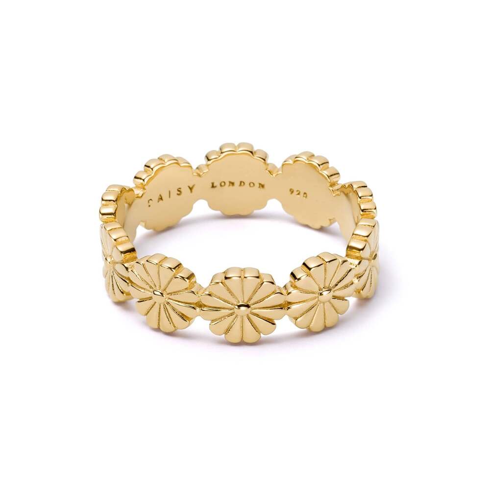 Daisy London Gold / Silver Plate Daisy Bloom Crown Band Ring