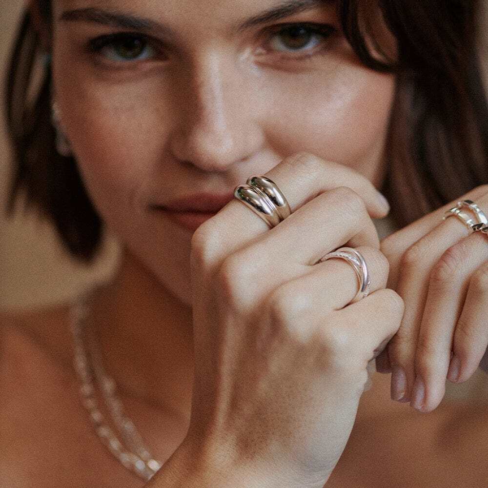 Daisy London Gold / Silver Plate Estee Lalonde Dome Ring Additional Image - 7