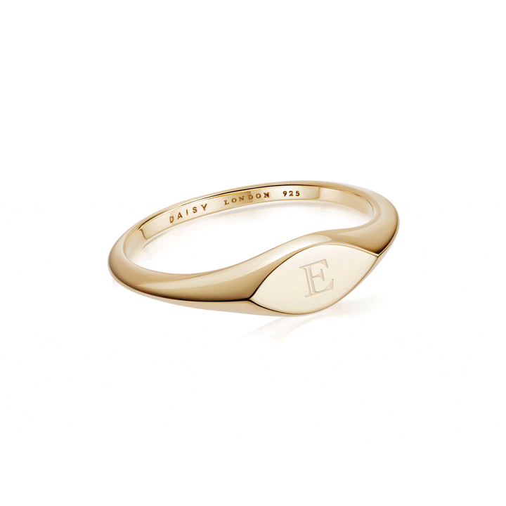 Daisy London Gold / Silver Plate Estee Lalonde Mini Signet Ring