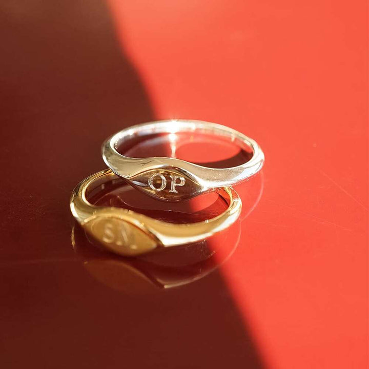 Daisy London Gold / Silver Plate Estee Lalonde Mini Signet Ring Additional Image - 5