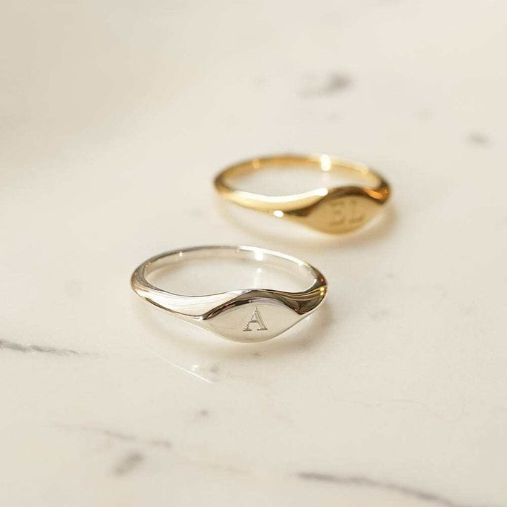Daisy London Gold / Silver Plate Estee Lalonde Mini Signet Ring Additional Image - 8