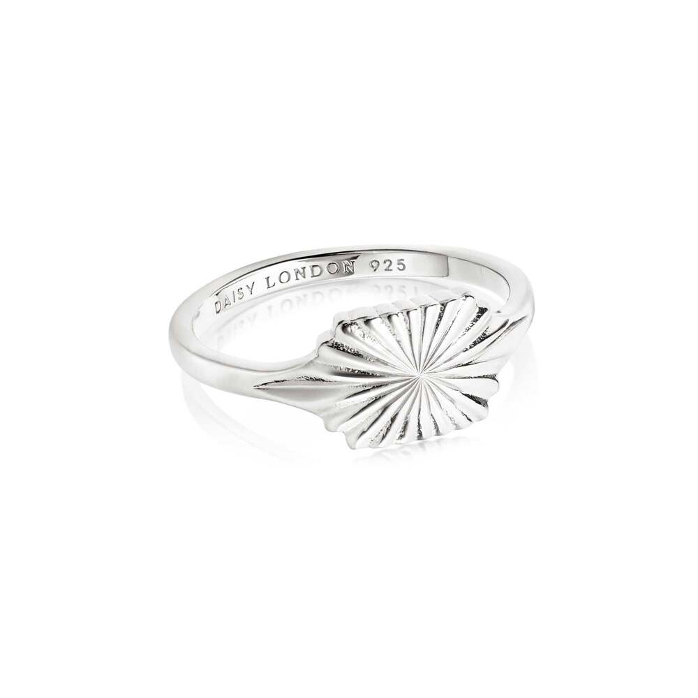 Daisy London Gold / Silver Plate Estee Lalonde Sunburst Shield Ring Additional Image - 7