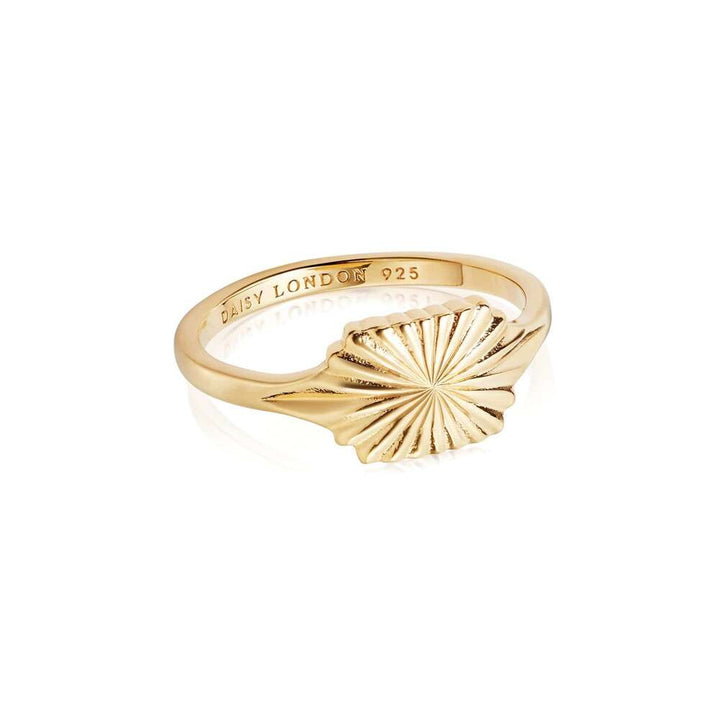 Daisy London Gold / Silver Plate Estee Lalonde Sunburst Shield Ring Additional Image - 8