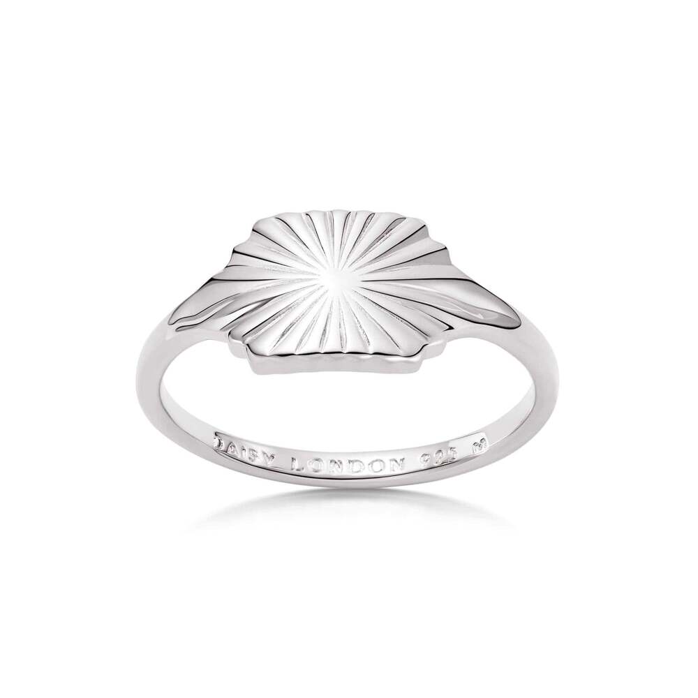 Daisy London Gold / Silver Plate Estee Lalonde Sunburst Shield Ring Additional Image - 1