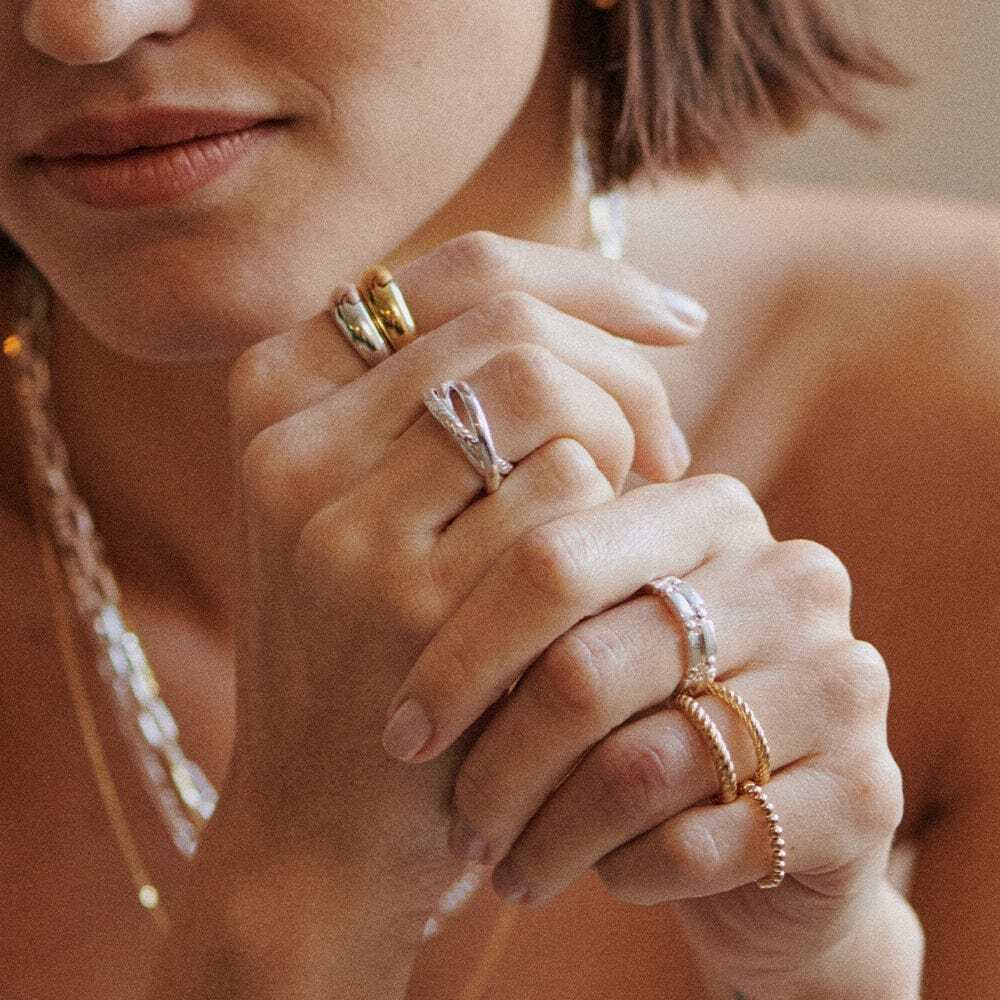 Daisy London Gold / Silver Plate Estee Lalonde Trinity Ring Additional Image - 3