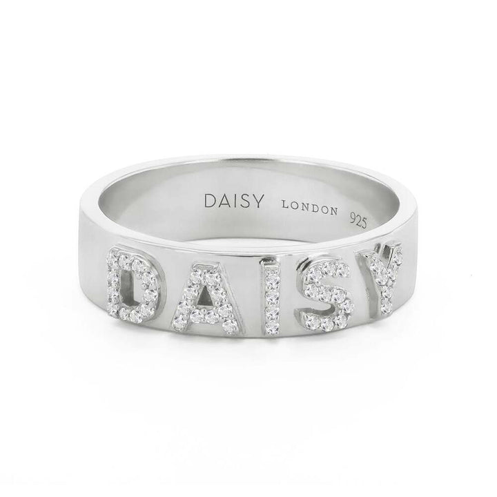 Daisy London Gold / Silver Plate Personalised Crystal Ring Additional Image - 1