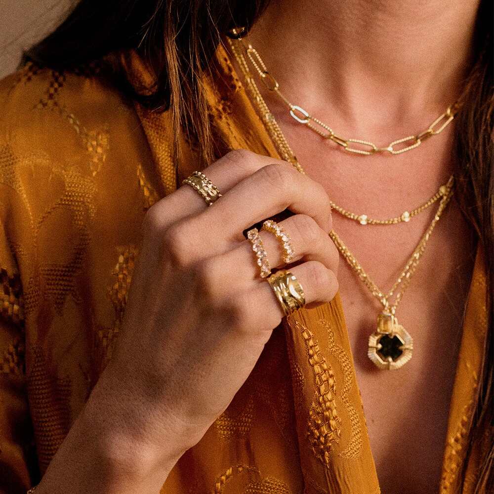 Daisy London Gold / Silver Plate Polly Chunky Tidal Ring Additional Image - 4