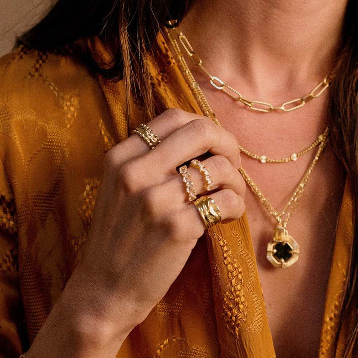 Daisy London Gold / Silver Plate Polly Chunky Tidal Ring Additional Image - 4