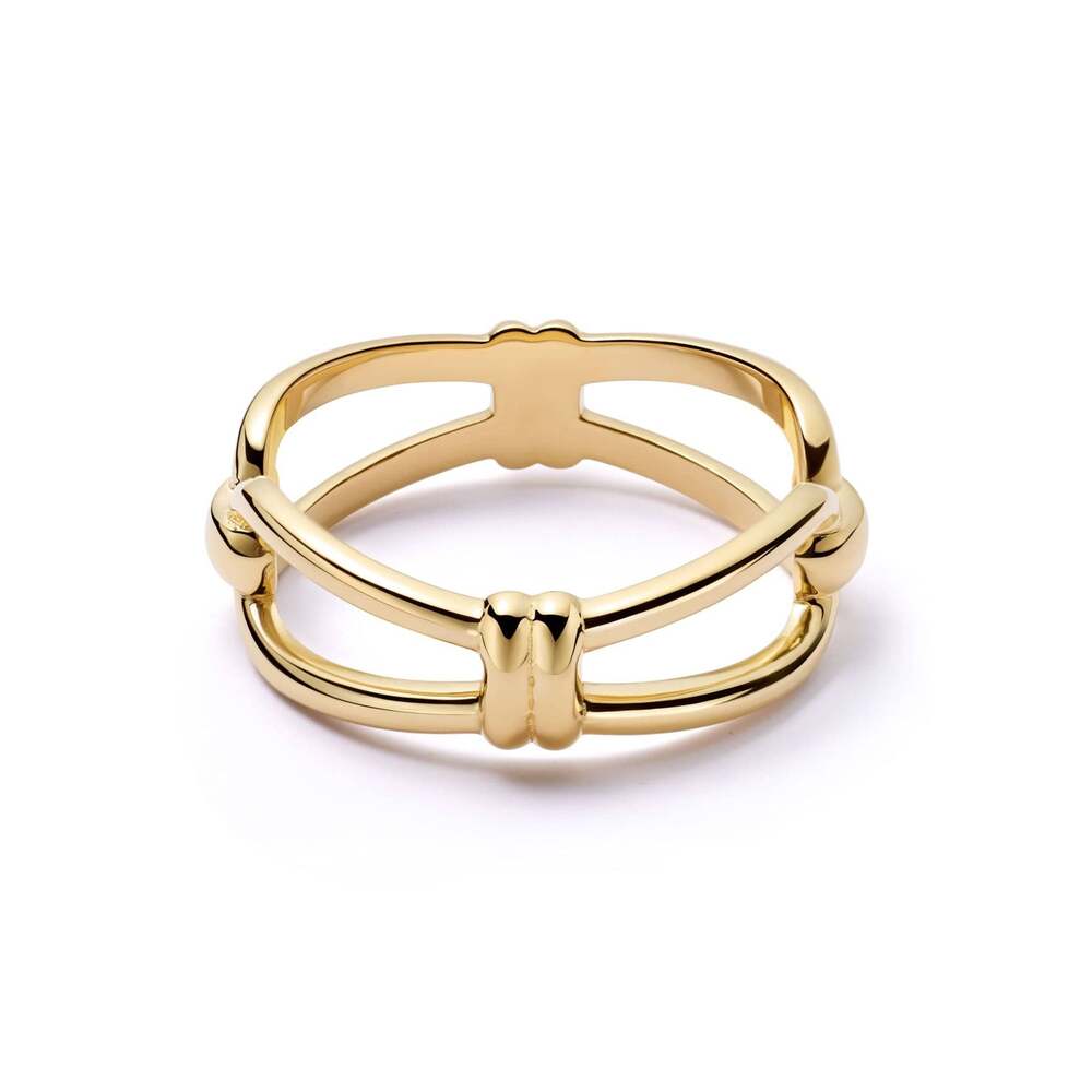 Daisy London Gold / Silver Plate Polly Knot Band Ring
