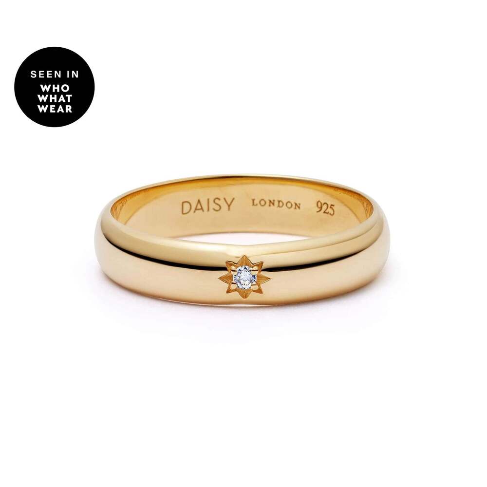 Daisy London Gold / Silver Plate Shining Star Stacking Ring