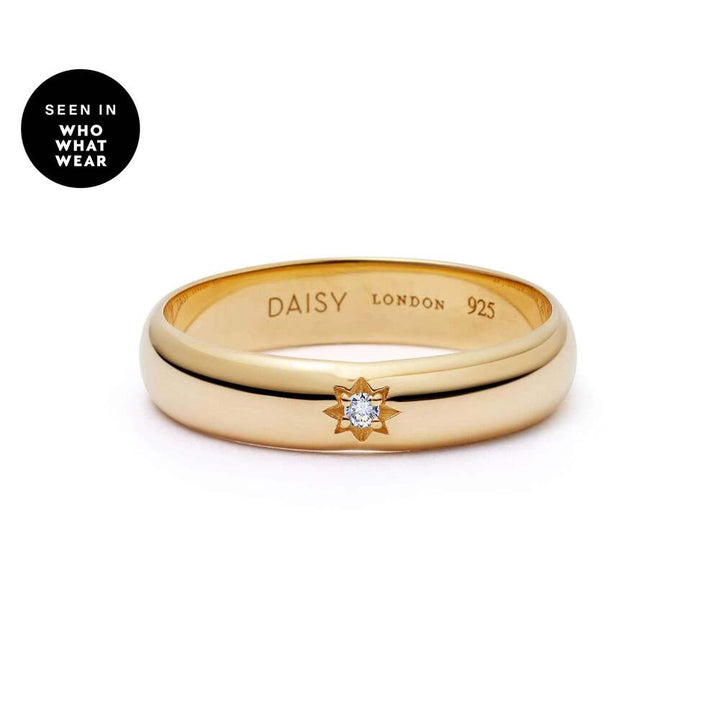 Daisy London Gold / Silver Plate Shining Star Stacking Ring