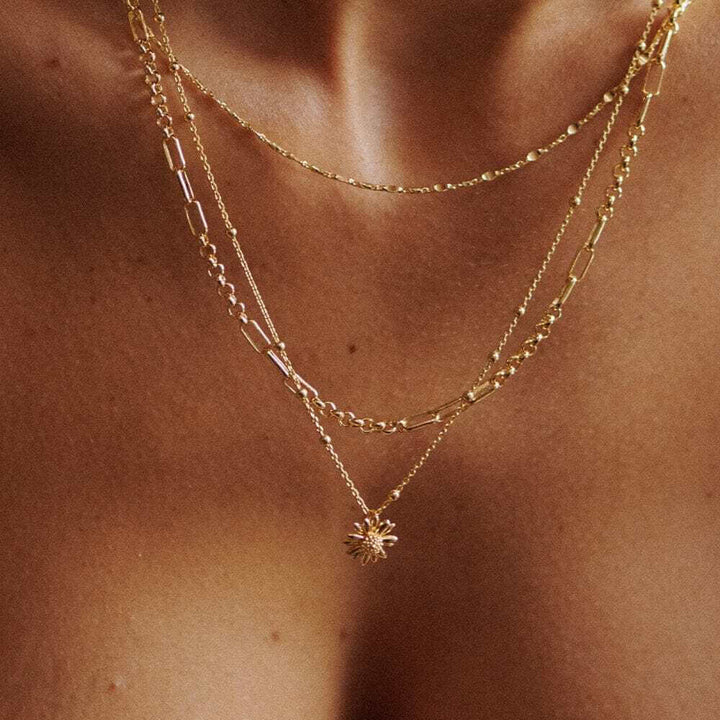 Daisy London Gold Small English Daisy Necklace - MococoDaisy LondonN2001_GPNecklaces