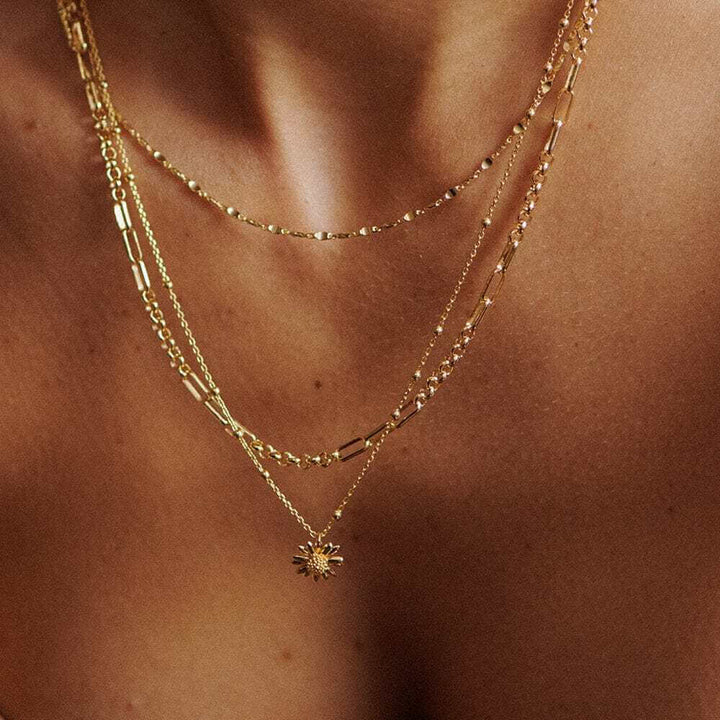 Daisy London Gold Small English Daisy Necklace - MococoDaisy LondonN2001_GPNecklaces