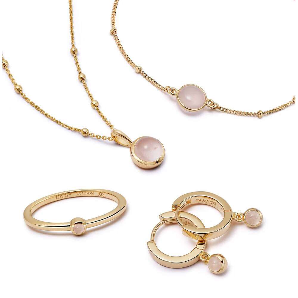 Daisy London Gold Ultimate Rose Quartz Layering Set - MococoDaisy LondonGSET147_GP_XSJewellery Sets