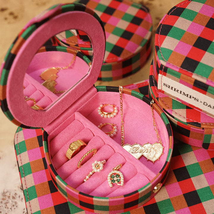 Daisy London Pink Shrimps Compact Jewellery Box Additional Image - 1