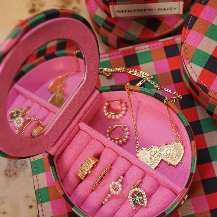 Daisy London Pink Shrimps Compact Jewellery Box Additional Image - 3