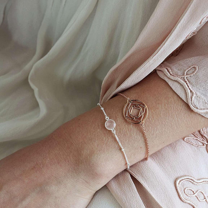 Daisy London Rose Quartz Healing Stone Bracelet & Necklace Set - MococoDaisy LondonJewellery Sets