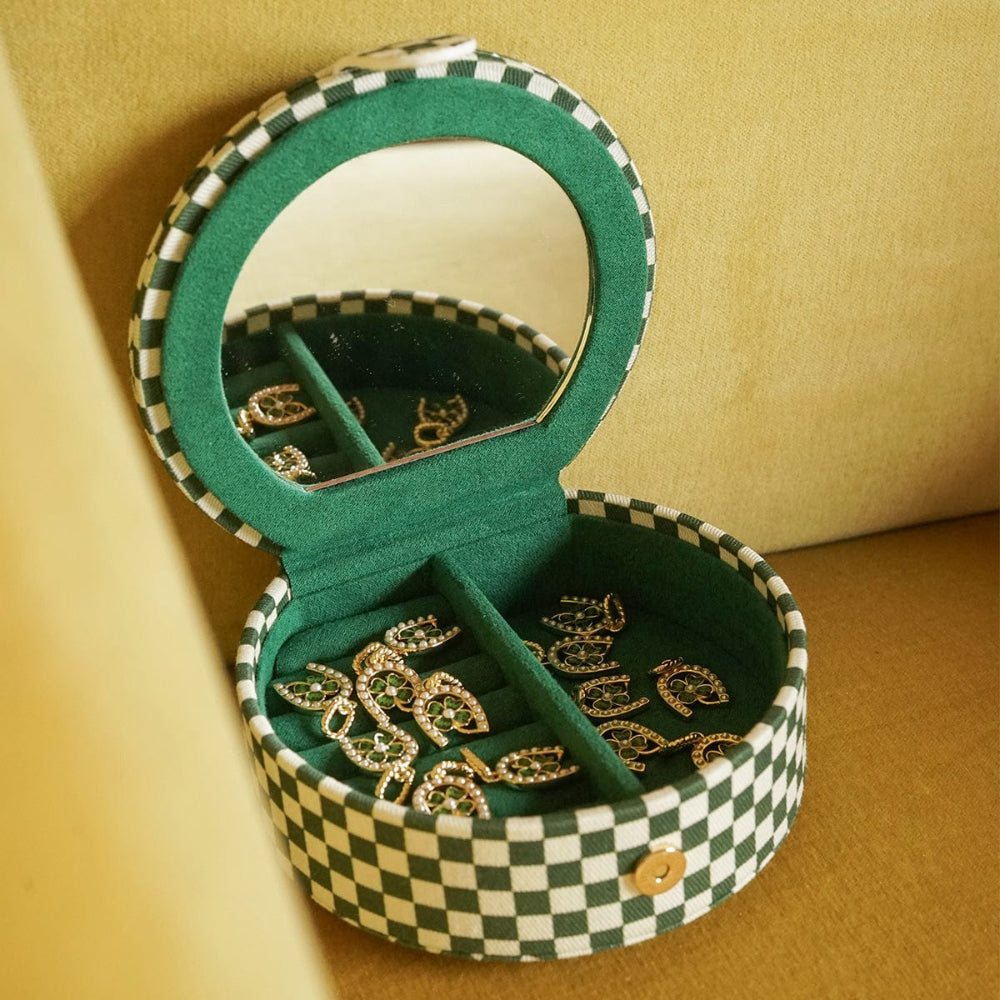 Daisy London Shrimps Compact Green Jewellery Case 1