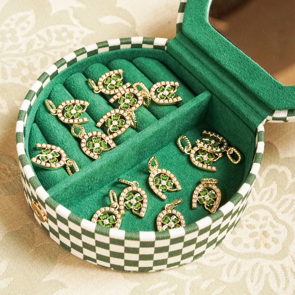 Daisy London Shrimps Compact Green Jewellery Case 2