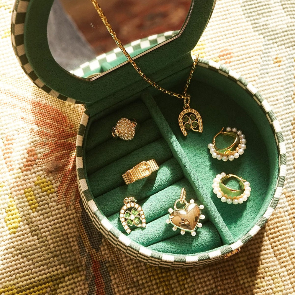 Daisy London Shrimps Compact Green Jewellery Case 4