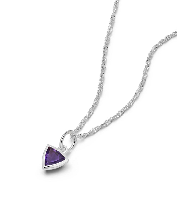 Daisy London Silver Amethyst February Birthstone Charm Necklace - MococoDaisy LondonBS14_SLVNecklaces