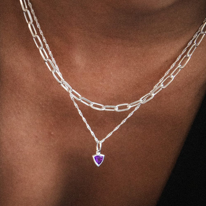 Daisy London Silver Amethyst February Birthstone Charm Pendant - MococoDaisy LondonPBS14_SLV5056104125304Charms & Links