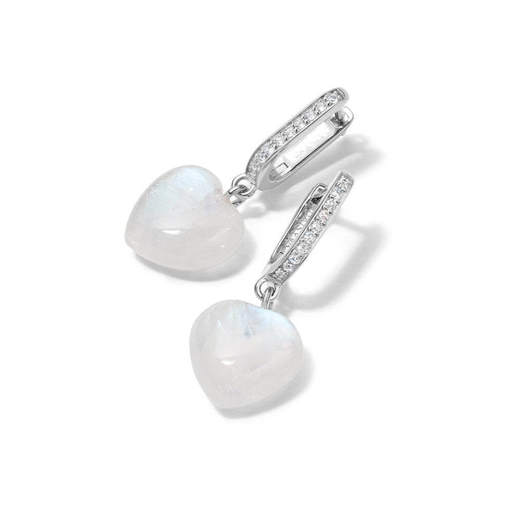 Daisy London Silver Beloved Moonstone Heart Drop Earrings - MococoDaisy LondonJE04_SLVEarrings