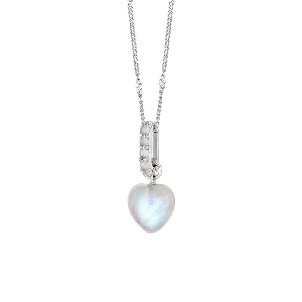 Daisy London Silver Beloved Moonstone Heart Drop Pendant - MococoDaisy LondonJN02_SLVCharms & Pendants