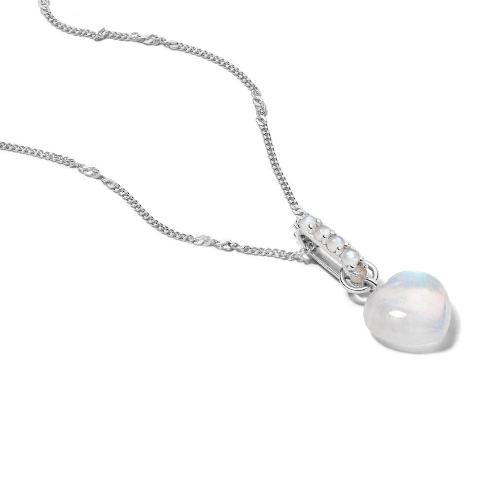 Daisy London Silver Beloved Moonstone Heart Drop Pendant - MococoDaisy LondonJN02_SLVCharms & Pendants