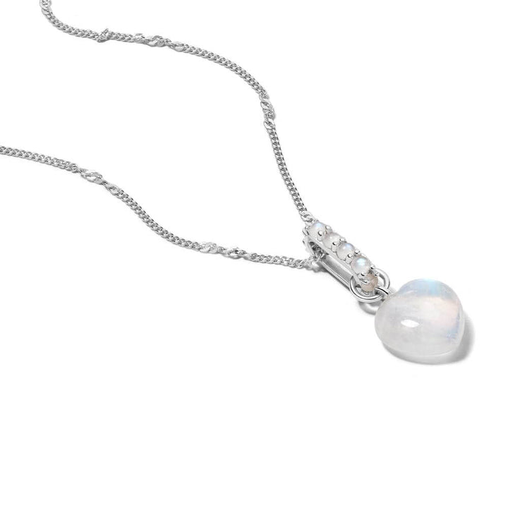 Daisy London Silver Beloved Moonstone Heart Drop Pendant - MococoDaisy LondonJN02_SLVCharms & Pendants