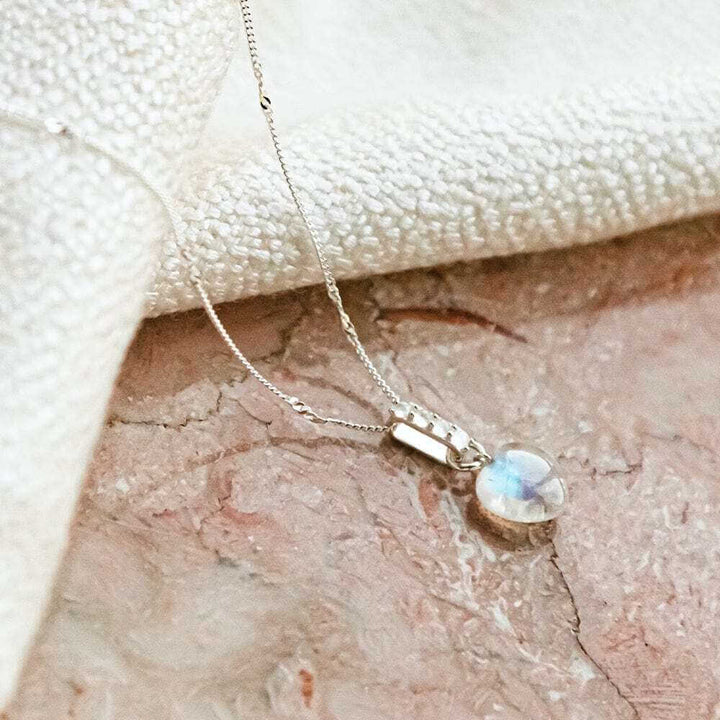 Daisy London Silver Beloved Moonstone Heart Drop Pendant - MococoDaisy LondonJN02_SLVCharms & Pendants