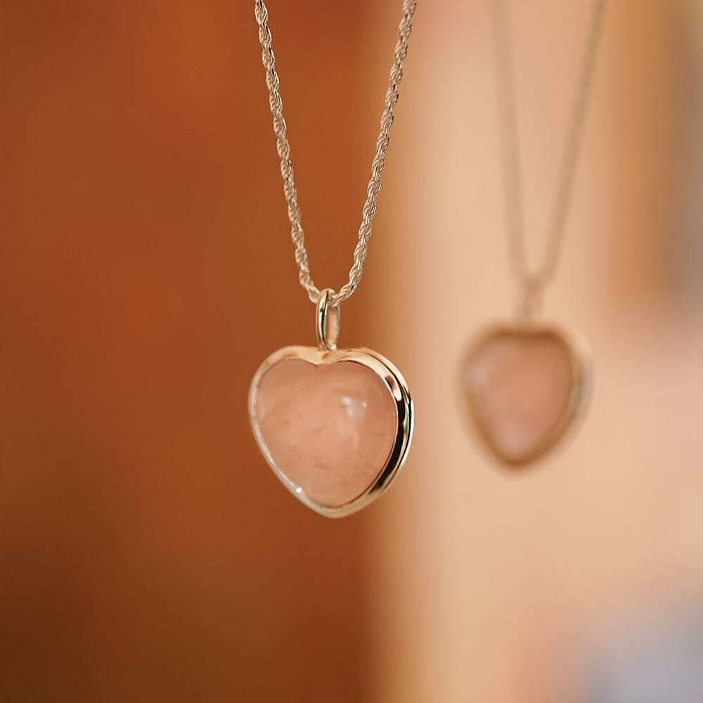 Daisy London Silver Beloved Rose Quartz Heart Pendant - MococoDaisy LondonJN01_SLVCharms & Pendants