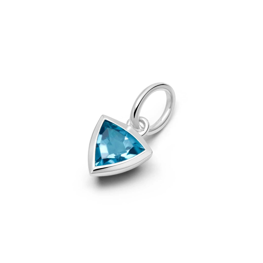Daisy London Silver Blue Topaz December Birthstone Charm Necklace - MococoDaisy LondonBS24_SLVNecklaces