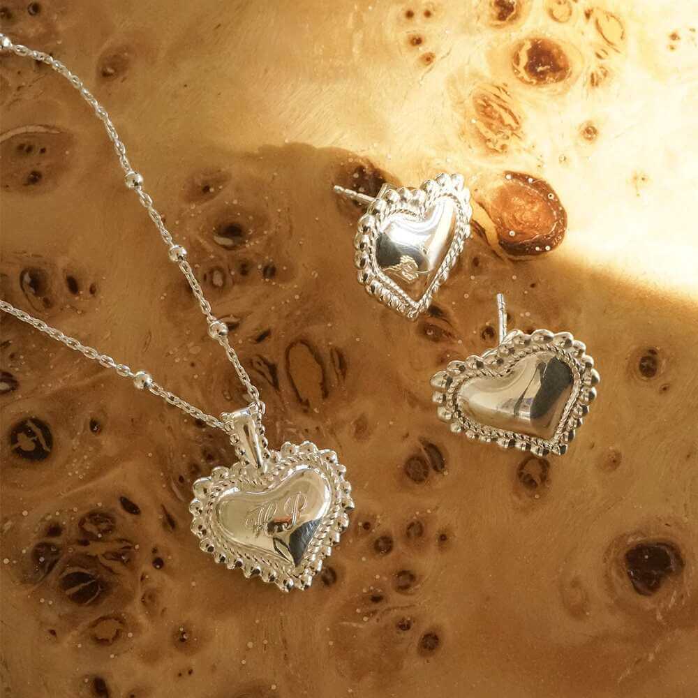 Daisy London Silver Bobble Heart Gift Set - MococoDaisy LondonGSET196_SLVJewellery Sets