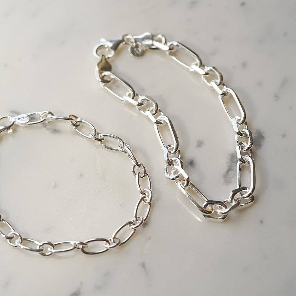 Daisy London Silver Chunky Bracelet Set image 1