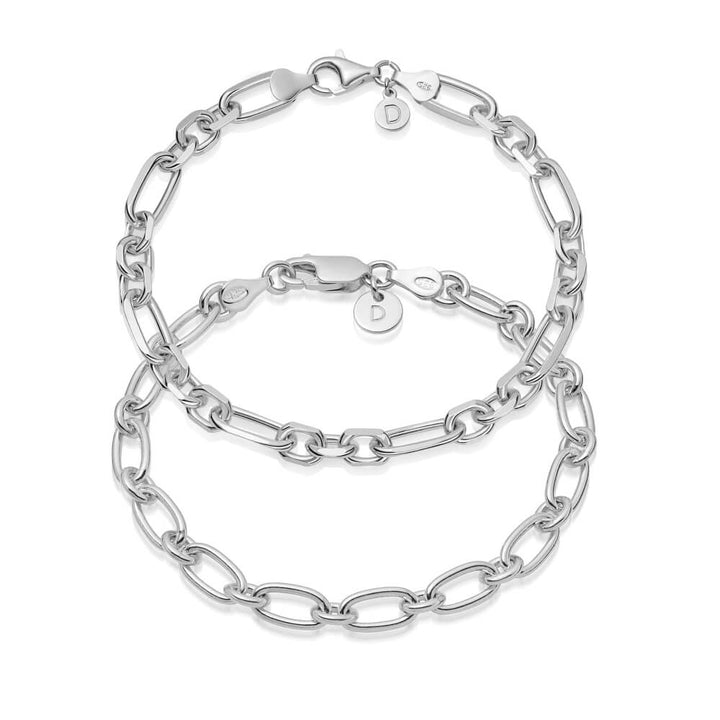 Daisy London Silver Chunky Bracelet Set image