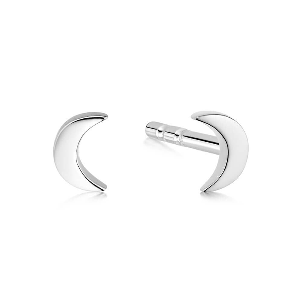 Daisy London Silver Crescent Moon Stud Earrings - MococoDaisy LondonST09_SLVEarrings